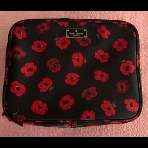 ISO**** kate spade Black Red Floral Travel Cosmetic Case